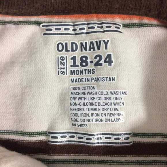 Old Navy Baby 18-24M Striped Long Sleeve Polo - Picture 3 of 4